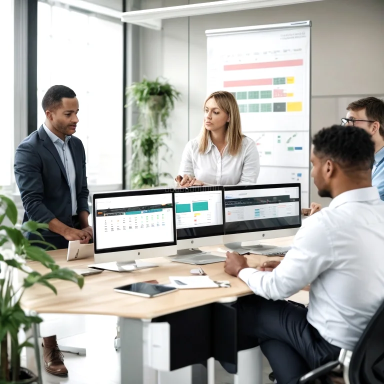 Grafik eines Zielsystems mit verknüpften Schritten und Kontrollen